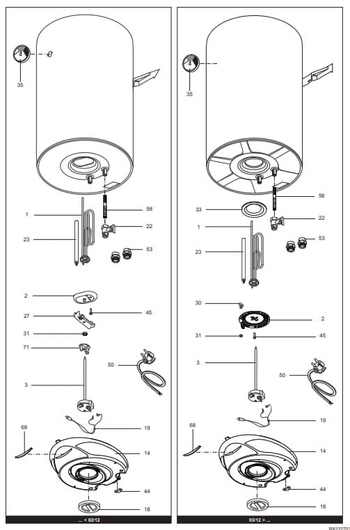 Запчасти Ariston PRO R 150 V 1,8K PL купить в Липецке